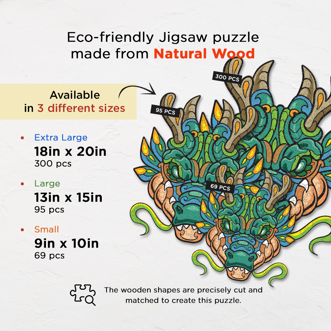 Emerald Dragon Ornamental Puzzle designed precisely to bring amazing fun time