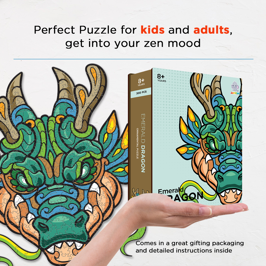 Emerald Dragon Ornamental Puzzle designed precisely to bring amazing fun time