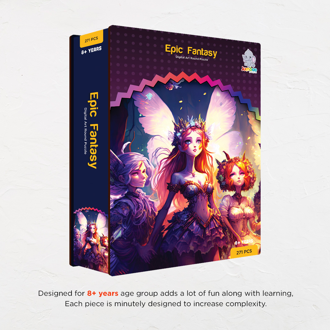 Epic Fantasy digital art puzzle for kids and adults a creative art base puzzle