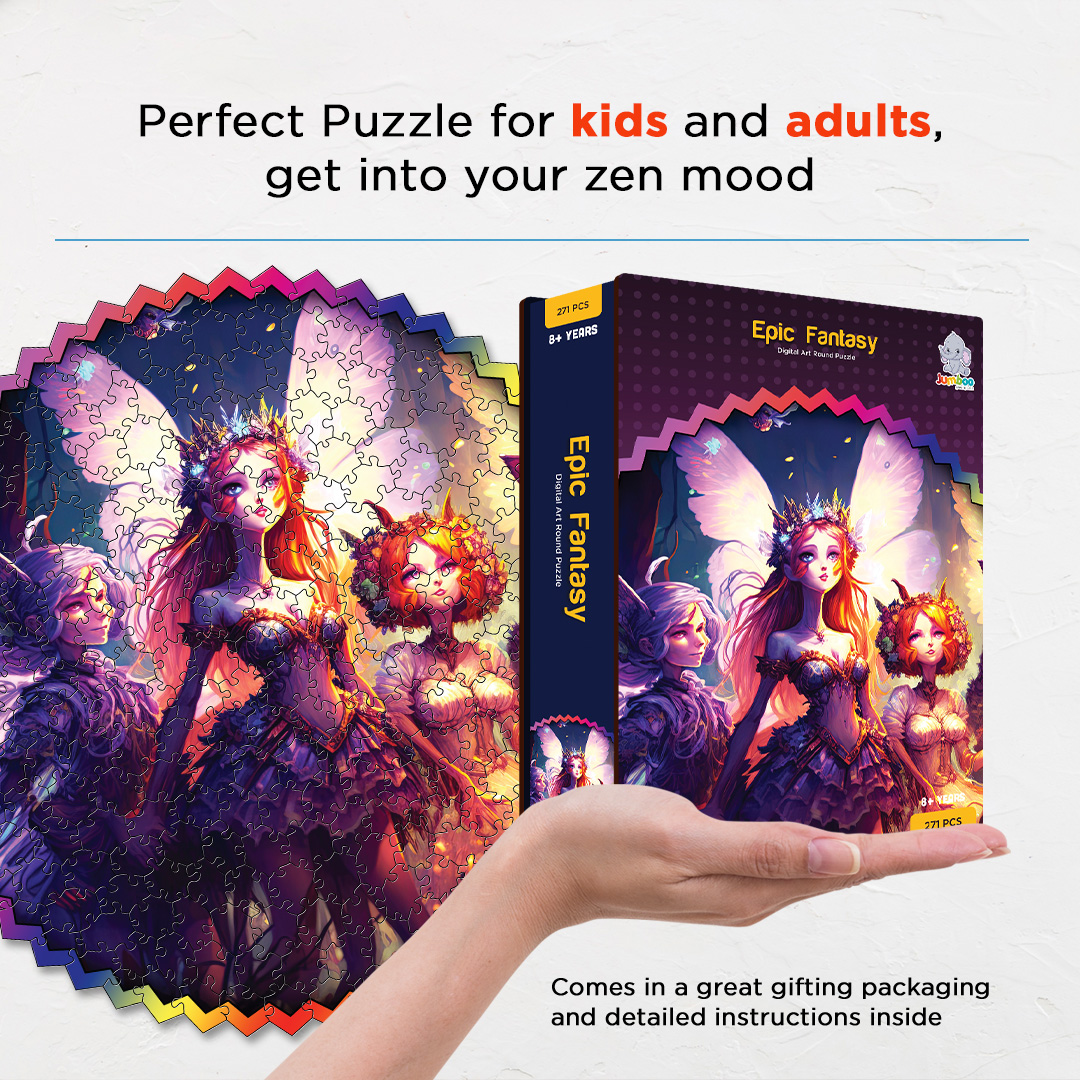 Epic Fantasy digital art puzzle for kids and adults a creative art base puzzle
