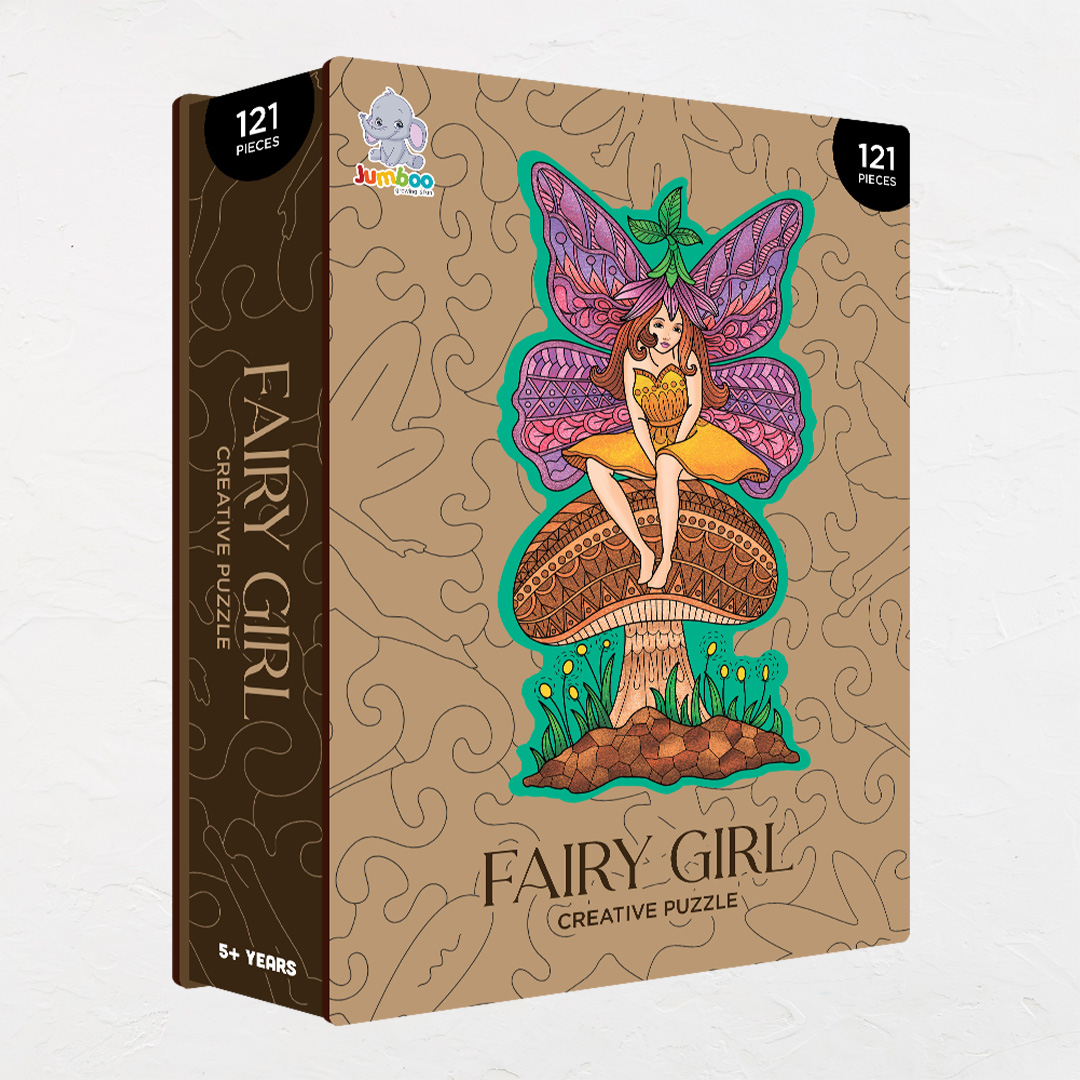 Fairy Girl creative jigsaw puzzle for kids and adults includes different custom shapes