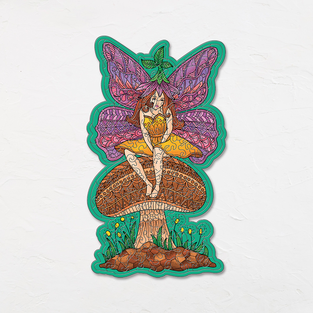 Fairy Girl creative jigsaw puzzle for kids and adults includes different custom shapes