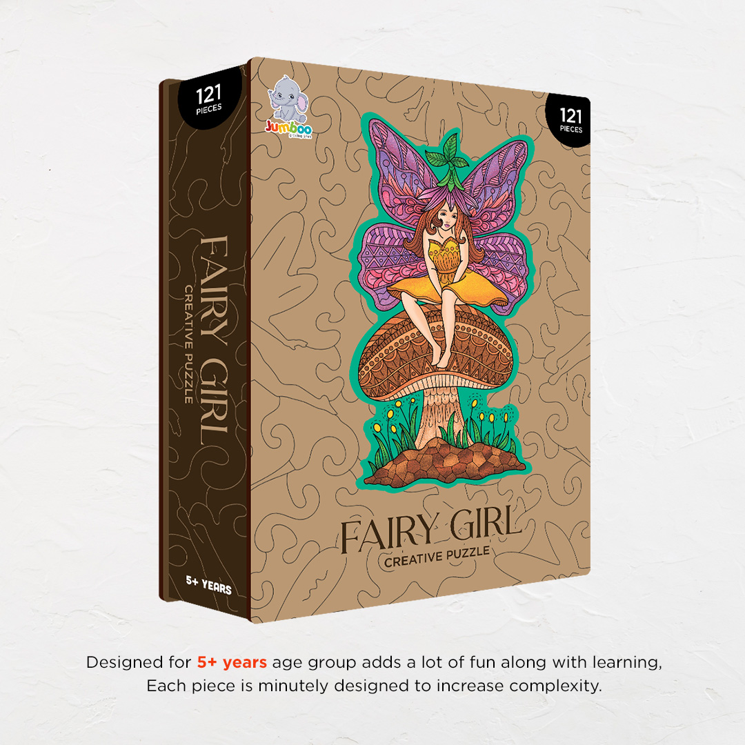 Fairy Girl creative jigsaw puzzle for kids and adults includes different custom shapes