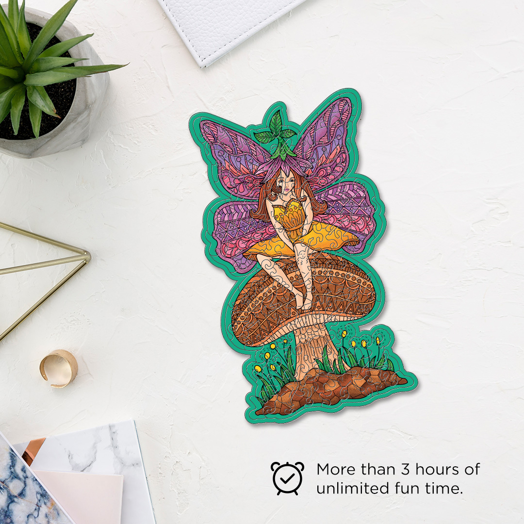 Fairy Girl creative jigsaw puzzle for kids and adults includes different custom shapes
