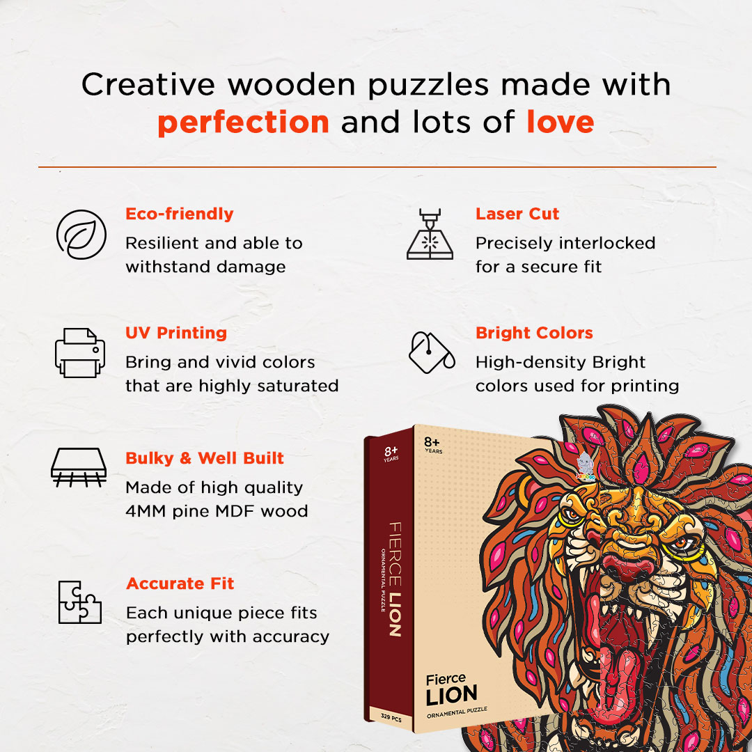 Fierce Lion an ornamental puzzle designed precisely to bring amazing fun time