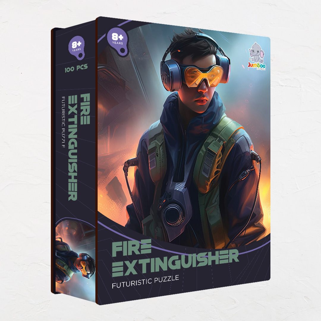 Fire Exinguisher a futuristic new age Octagon combined shape jigsaw puzzle