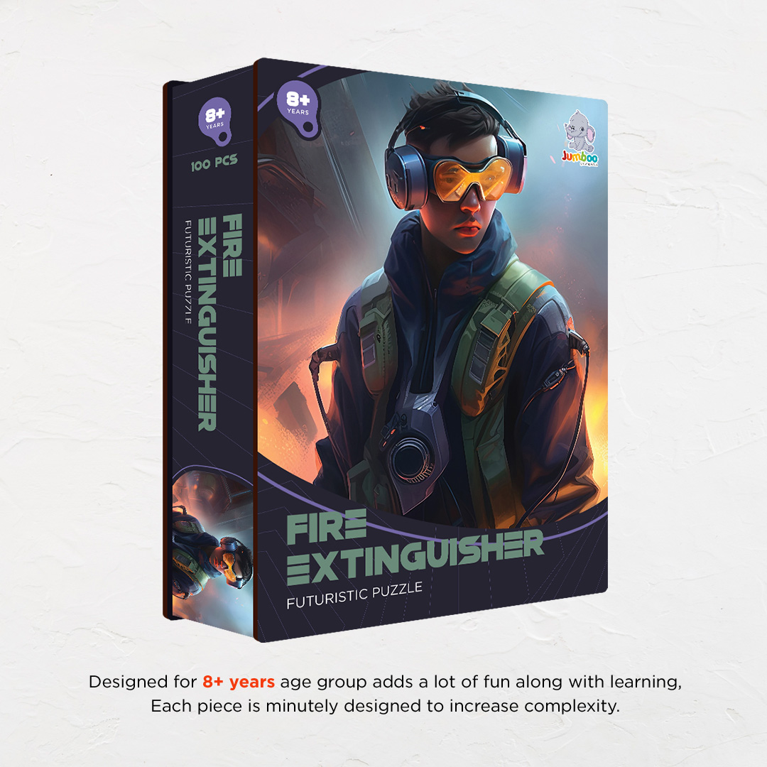 Fire Exinguisher a futuristic new age Octagon combined shape jigsaw puzzle