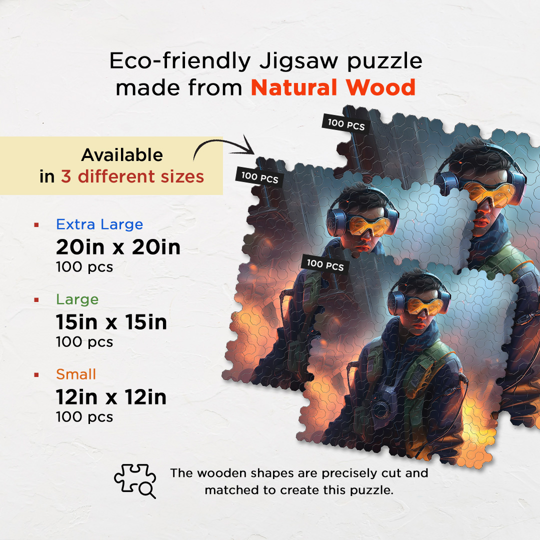 Fire Exinguisher a futuristic new age Octagon combined shape jigsaw puzzle