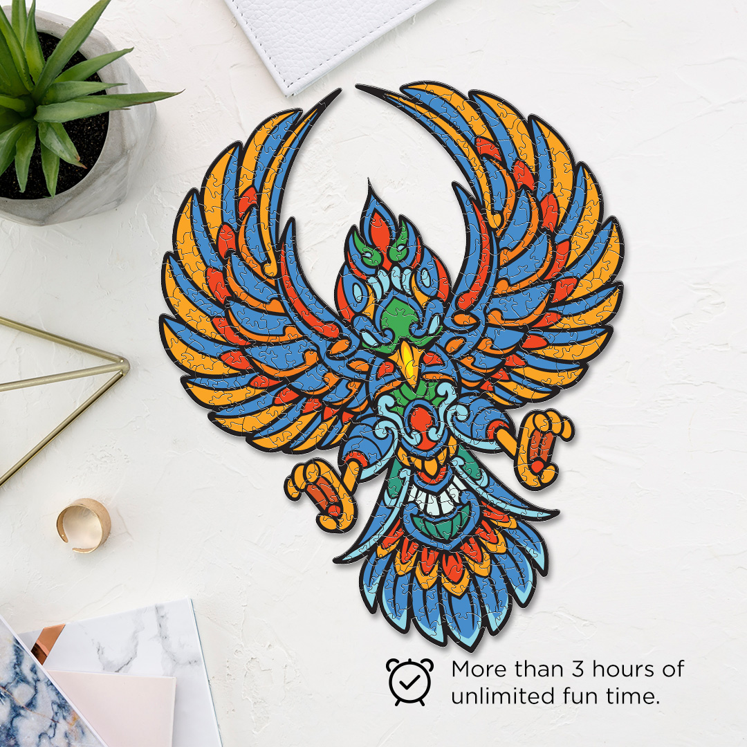 Fire Phoenix Ornamental Puzzle designed precisely to bring amazing fun time
