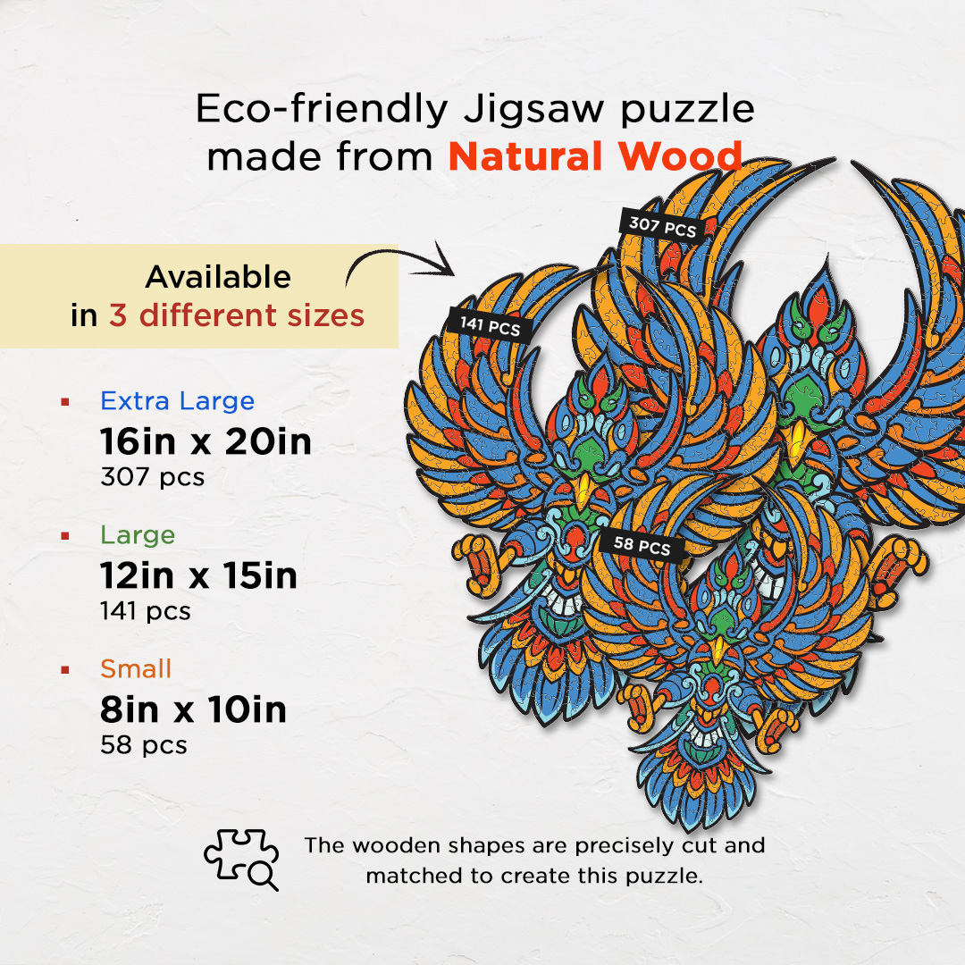 Fire Phoenix Ornamental Puzzle designed precisely to bring amazing fun time