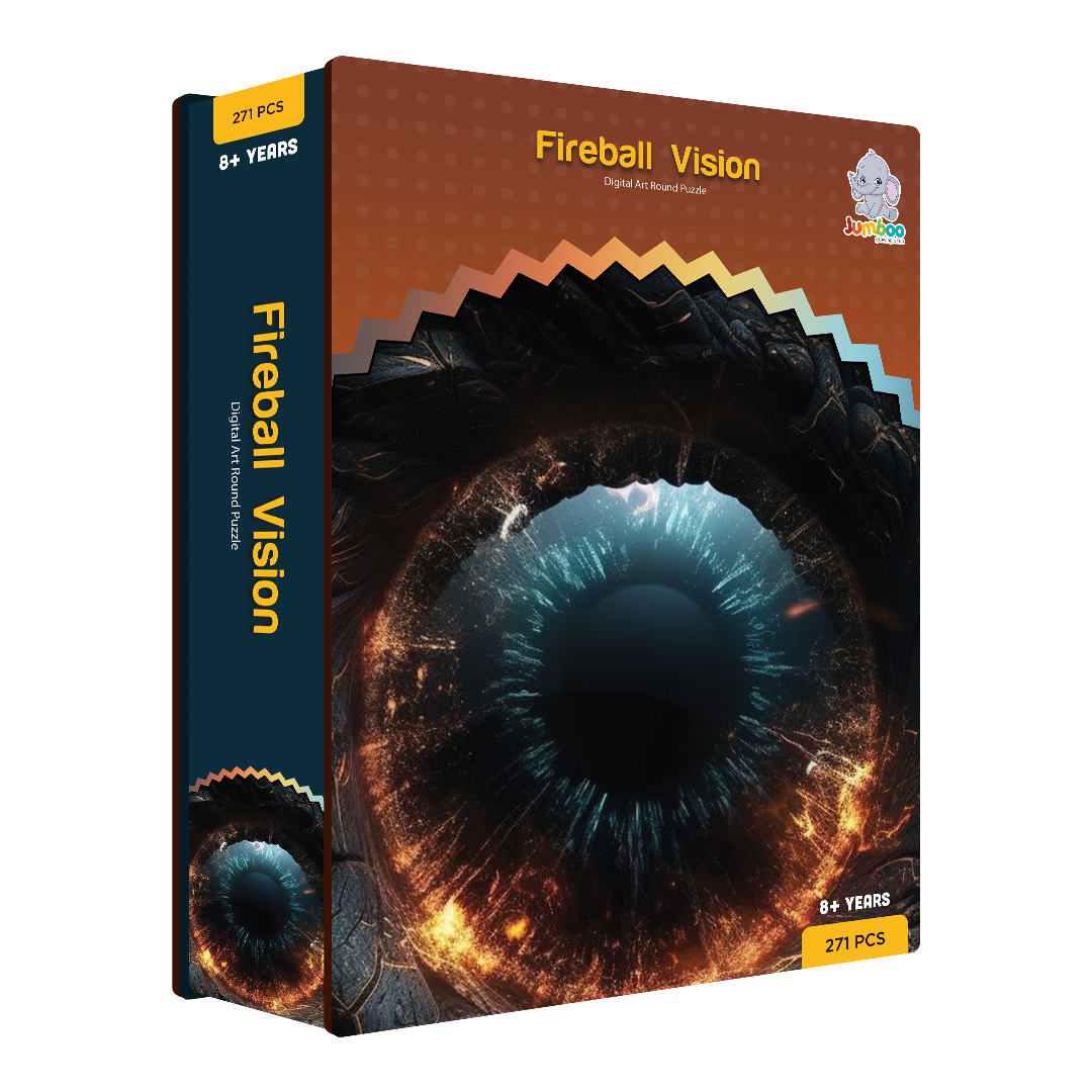 Fireball Vision digital art puzzle for kids and adults a creative art base puzzle
