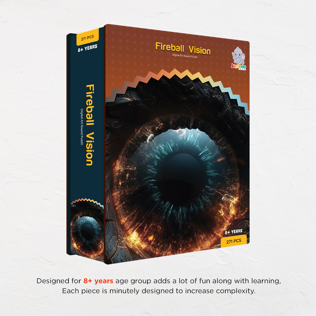 Fireball Vision digital art puzzle for kids and adults a creative art base puzzle