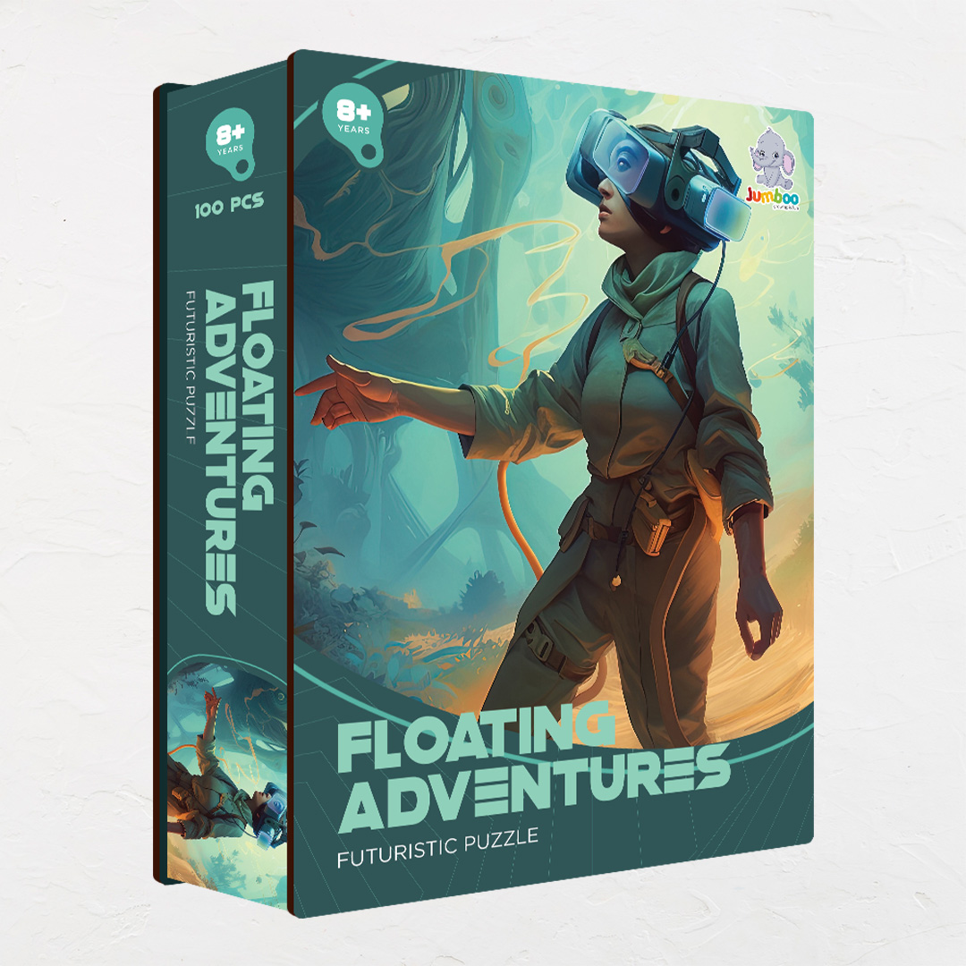 Floting Advanture a futuristic new age Octagon combined shape jigsaw puzzle