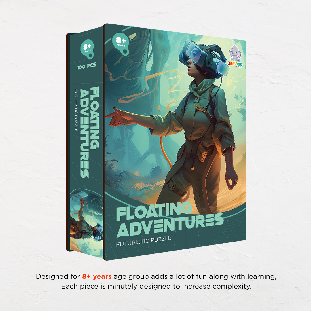 Floting Advanture a futuristic new age Octagon combined shape jigsaw puzzle