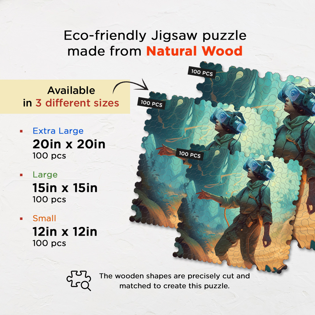 Floting Advanture a futuristic new age Octagon combined shape jigsaw puzzle