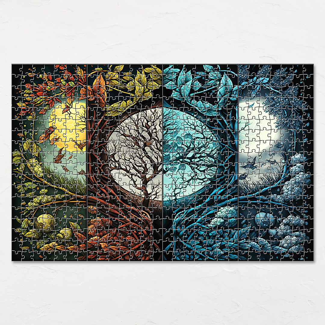 Floating Leaves Fantasy unique jigsaw puzzles created to bring a live décor