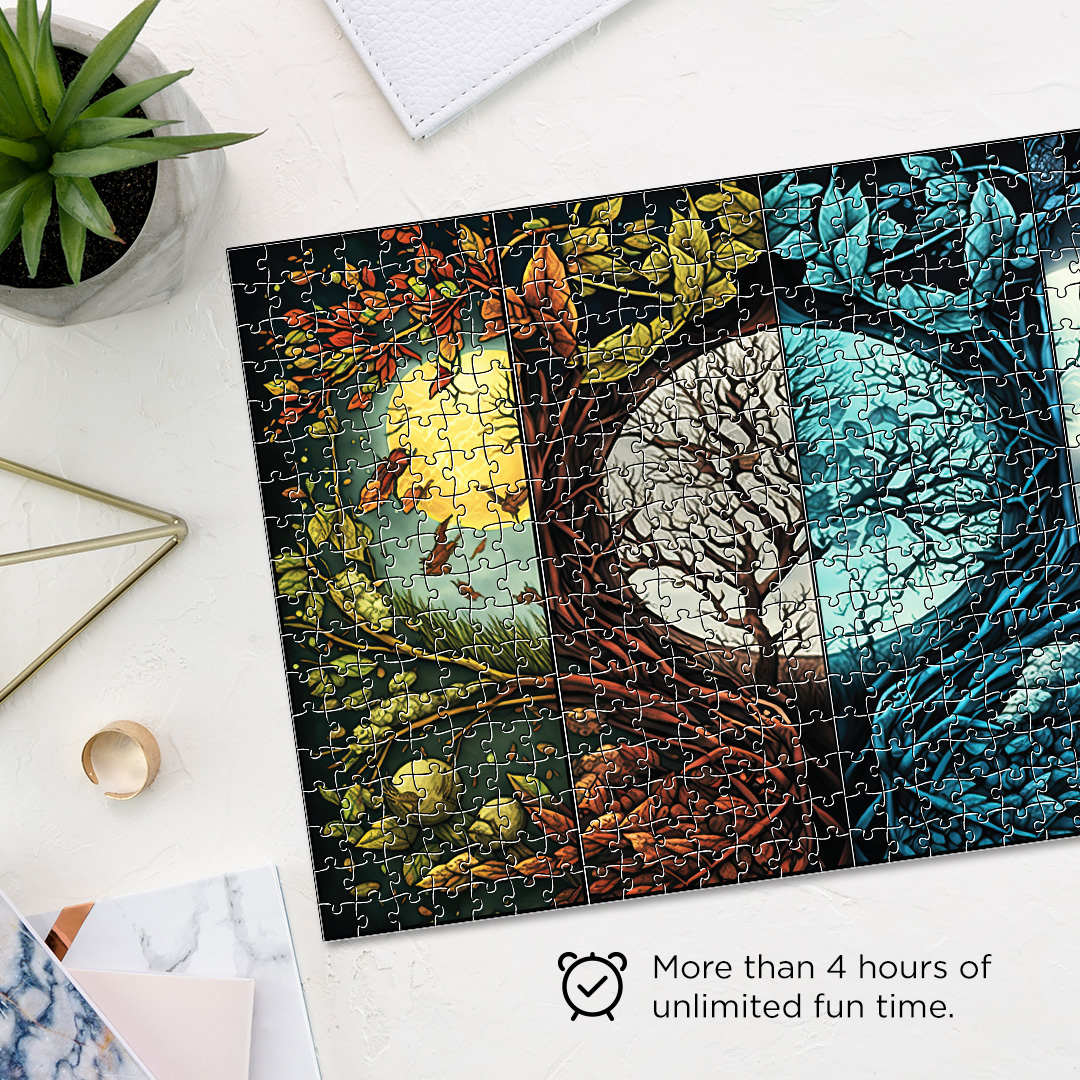Floating Leaves Fantasy unique jigsaw puzzles created to bring a live décor