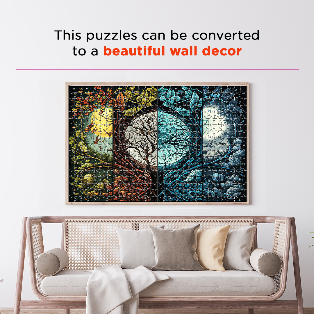 Floating Leaves Fantasy unique jigsaw puzzles created to bring a live décor