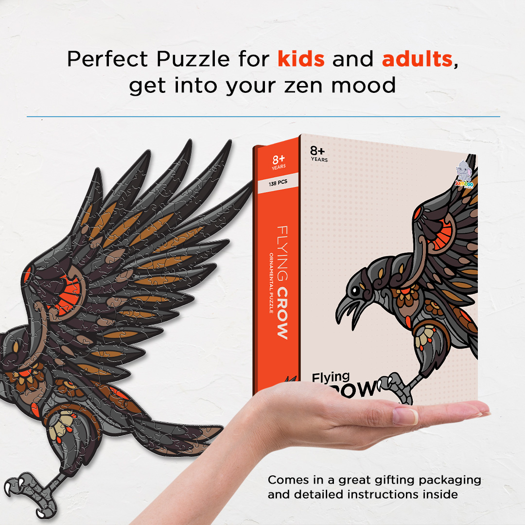 Flying Crow Ornamental Puzzle designed precisely to bring amazing fun time