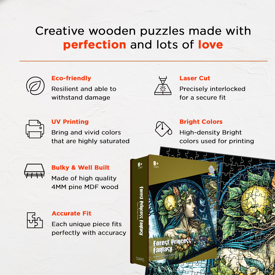 Forest Princess Fantasy unique jigsaw puzzles created to bring a live décor
