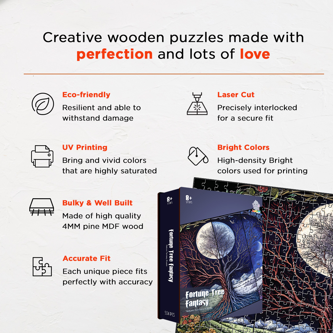 Fortune Tree Fantasy unique jigsaw puzzles created to bring a live décor