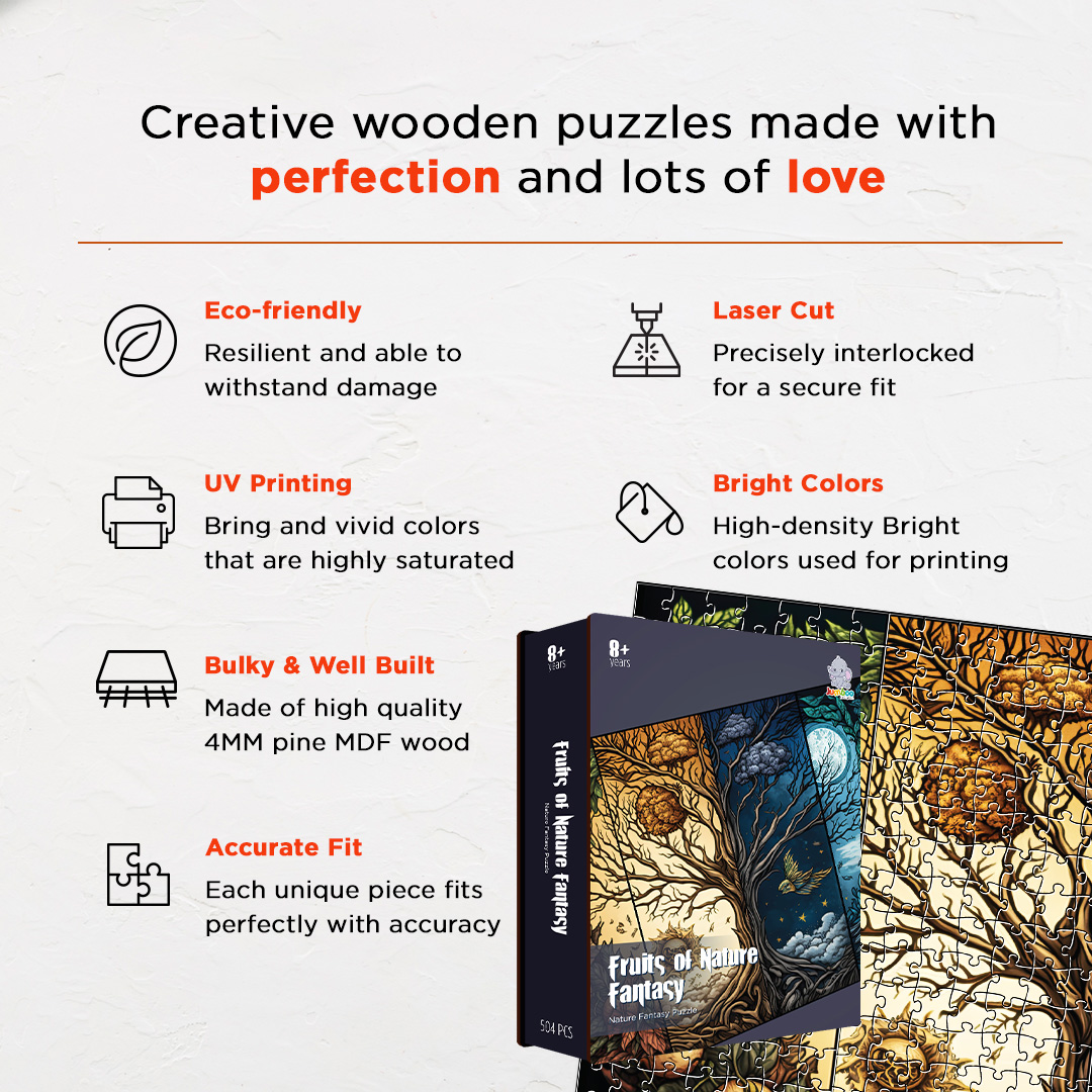 Fruits of Nature Fantasy unique jigsaw puzzles created to bring a live décor