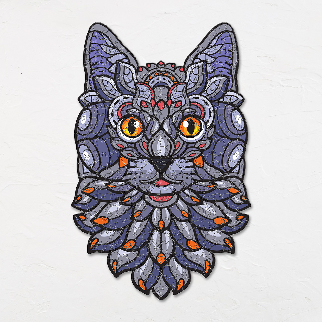 Furry Cat Ornamental Puzzle designed precisely to bring amazing fun time