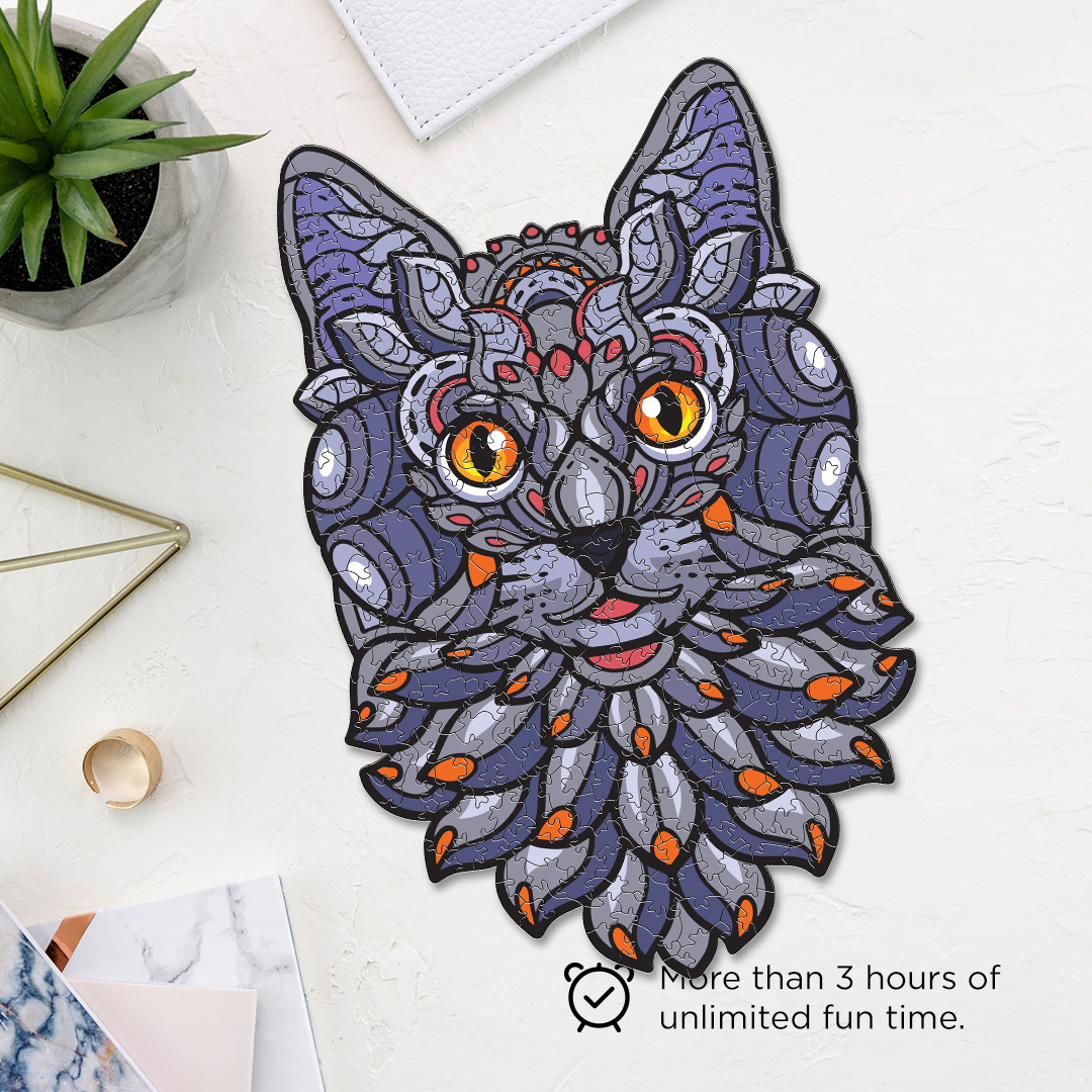 Furry Cat Ornamental Puzzle designed precisely to bring amazing fun time
