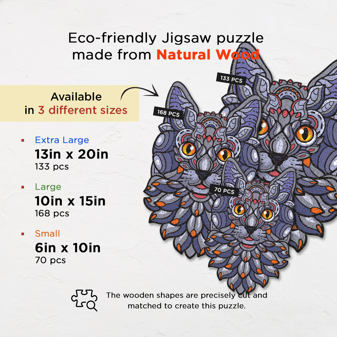 Furry Cat Ornamental Puzzle designed precisely to bring amazing fun time