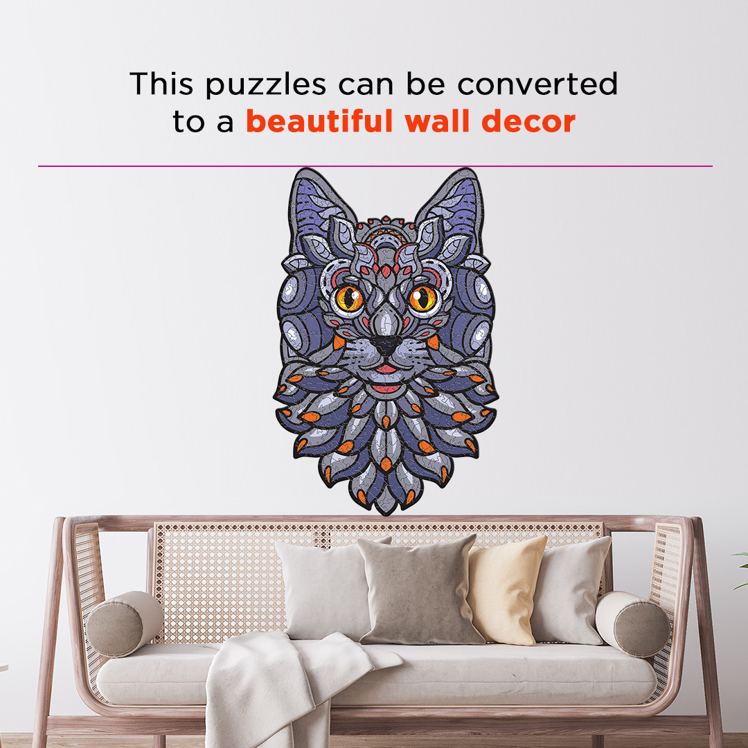 Furry Cat Ornamental Puzzle designed precisely to bring amazing fun time