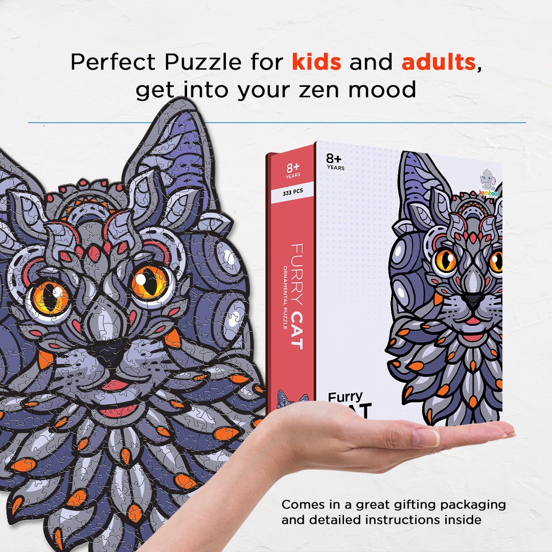 Furry Cat Ornamental Puzzle designed precisely to bring amazing fun time