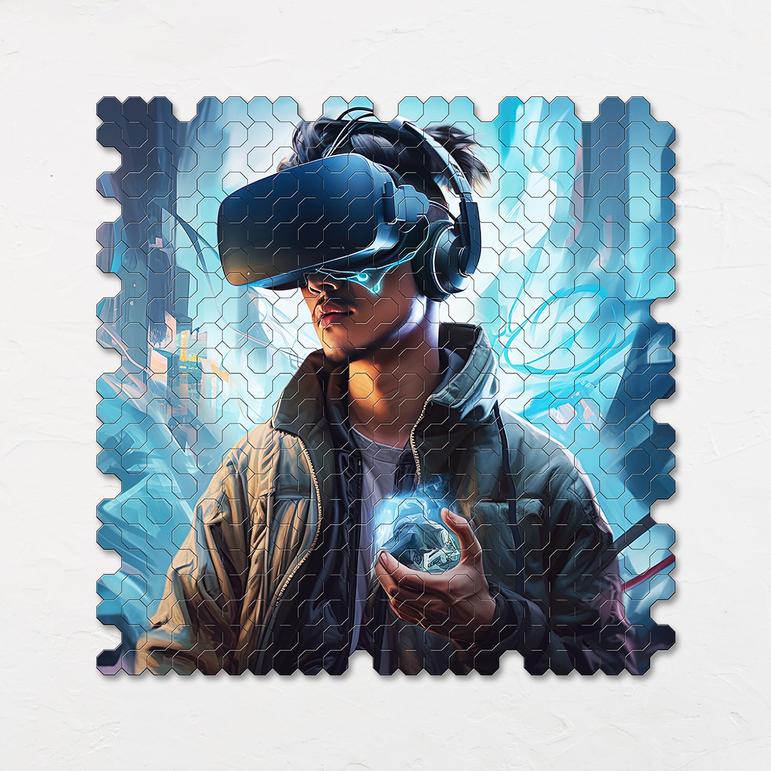 Future Vision a futuristic new age Octagon combined shape jigsaw puzzle