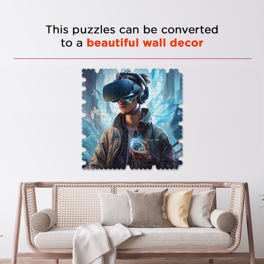 Future Vision a futuristic new age Octagon combined shape jigsaw puzzle