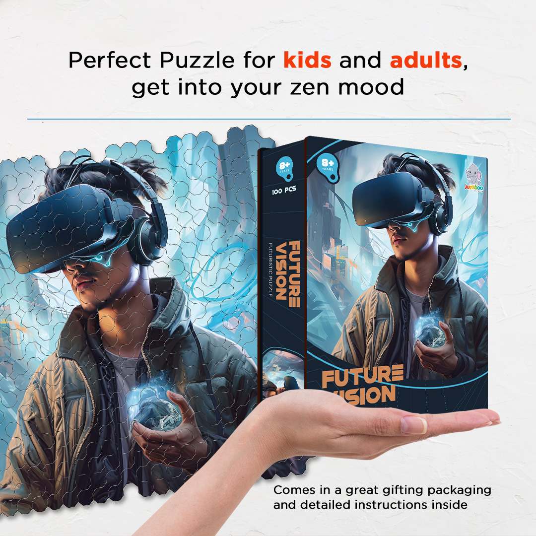 Future Vision a futuristic new age Octagon combined shape jigsaw puzzle