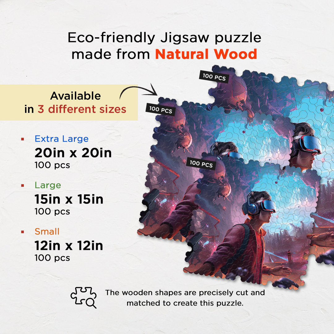 Gaming World a futuristic new age Octagon combined shape jigsaw puzzle