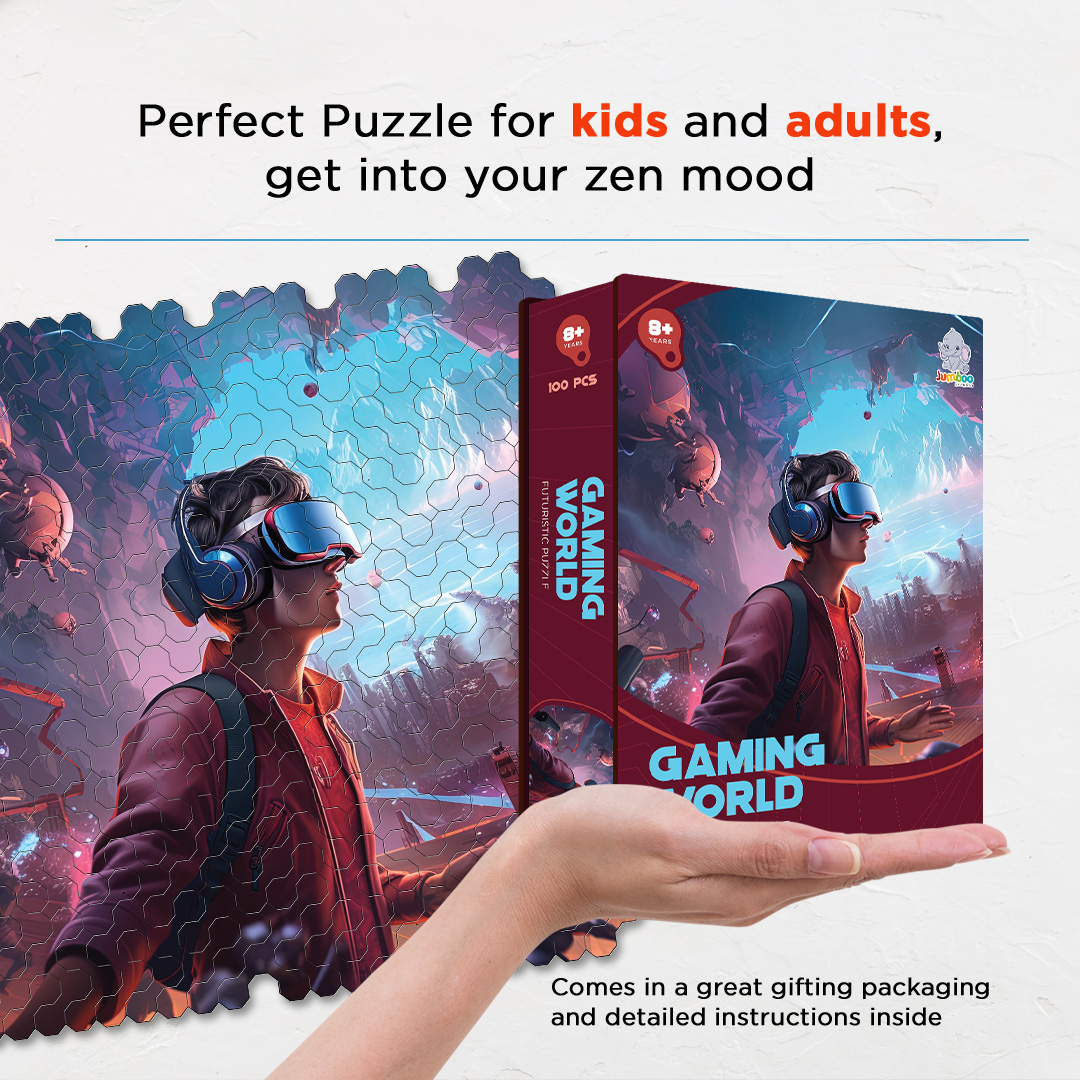 Gaming World a futuristic new age Octagon combined shape jigsaw puzzle