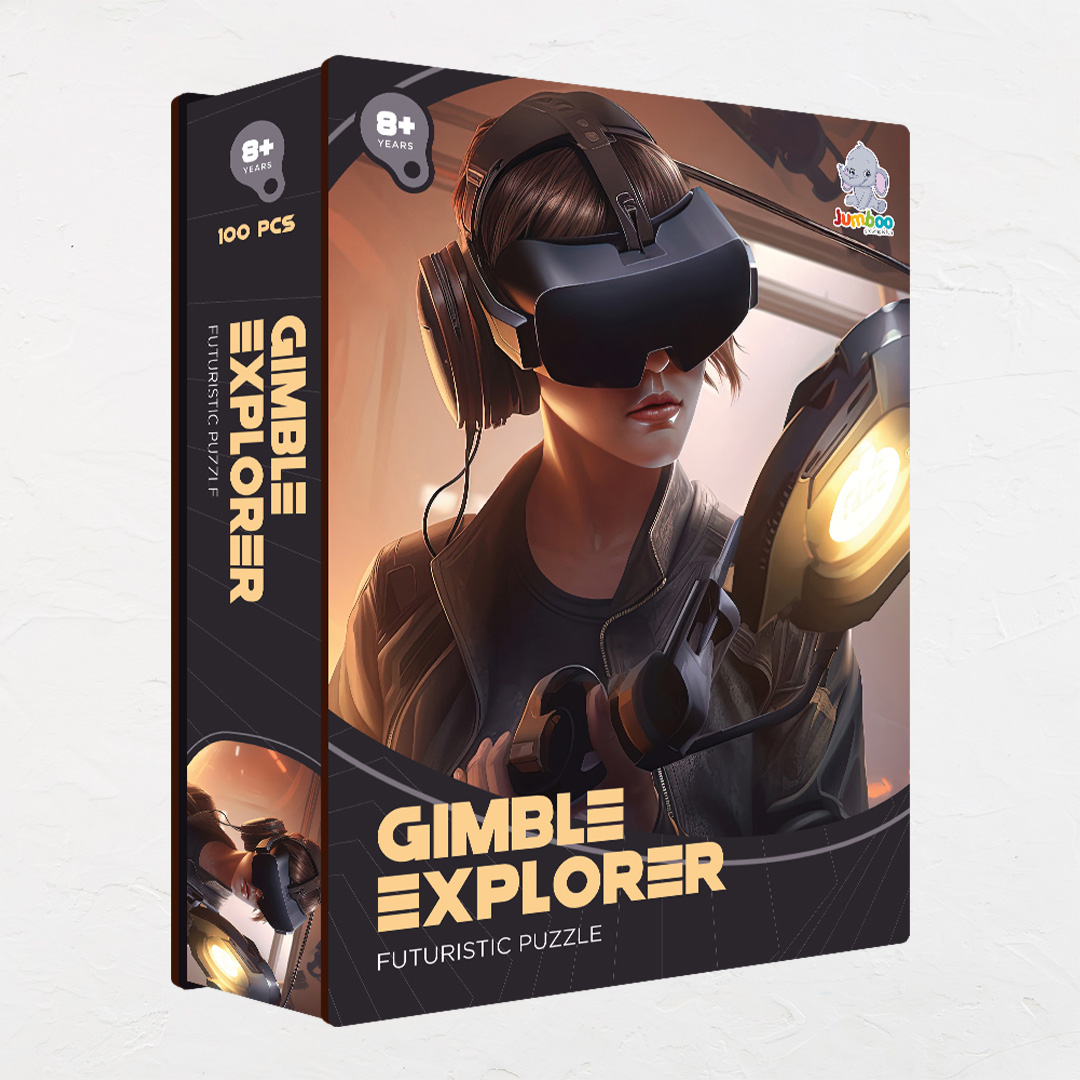 Gimble Explorer a futuristic new age Octagon combined shape jigsaw puzzle