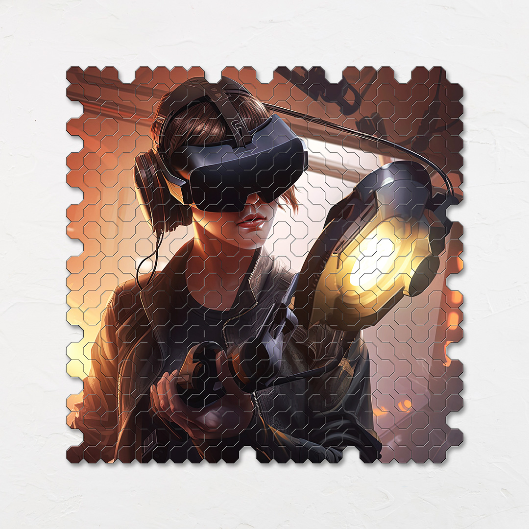 Gimble Explorer a futuristic new age Octagon combined shape jigsaw puzzle