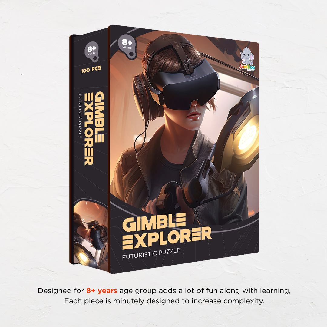 Gimble Explorer a futuristic new age Octagon combined shape jigsaw puzzle