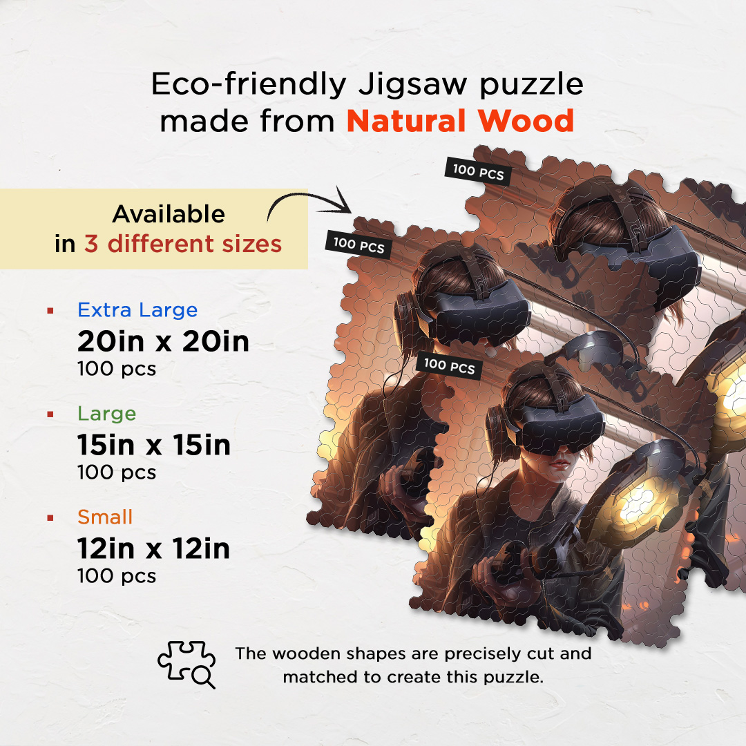 Gimble Explorer a futuristic new age Octagon combined shape jigsaw puzzle
