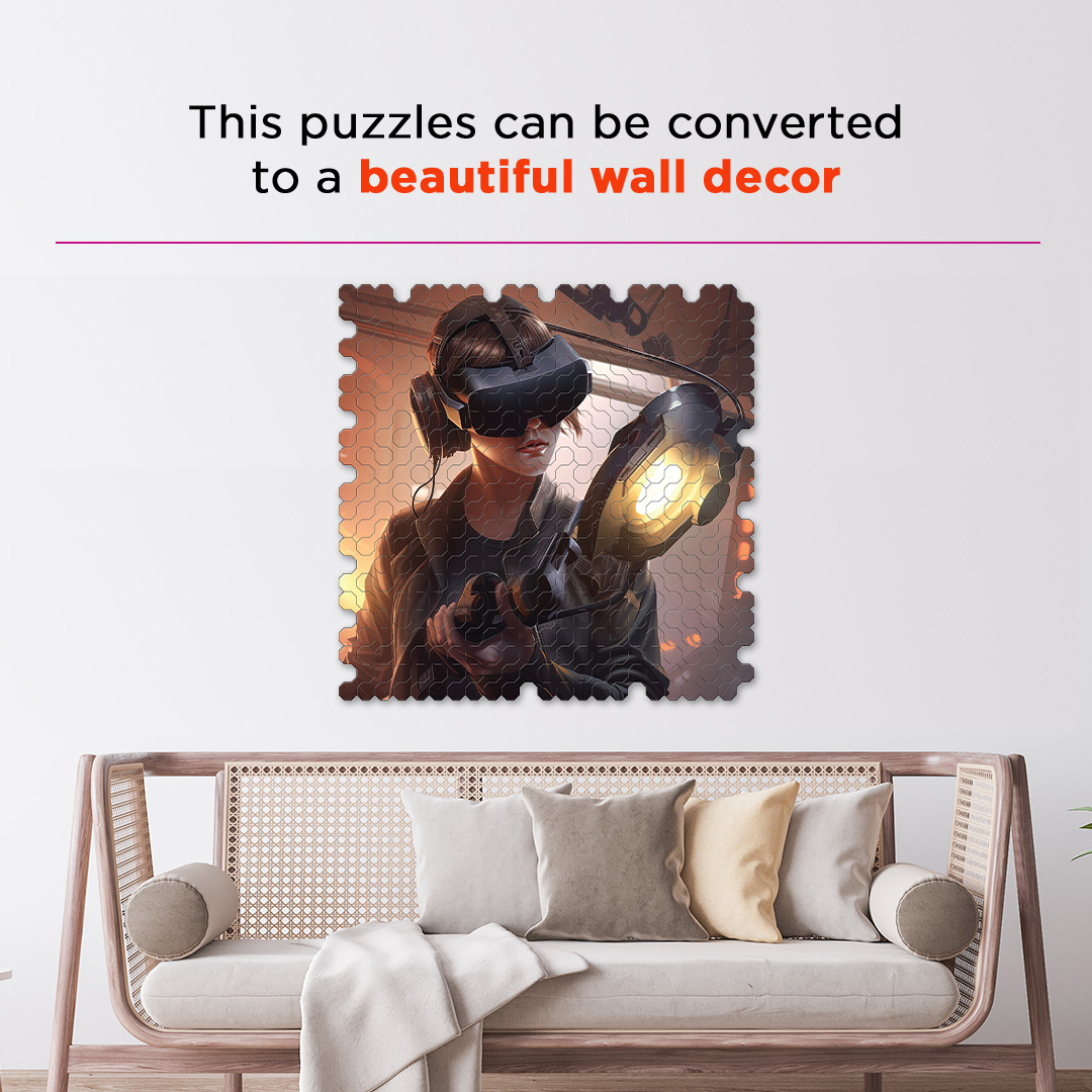 Gimble Explorer a futuristic new age Octagon combined shape jigsaw puzzle