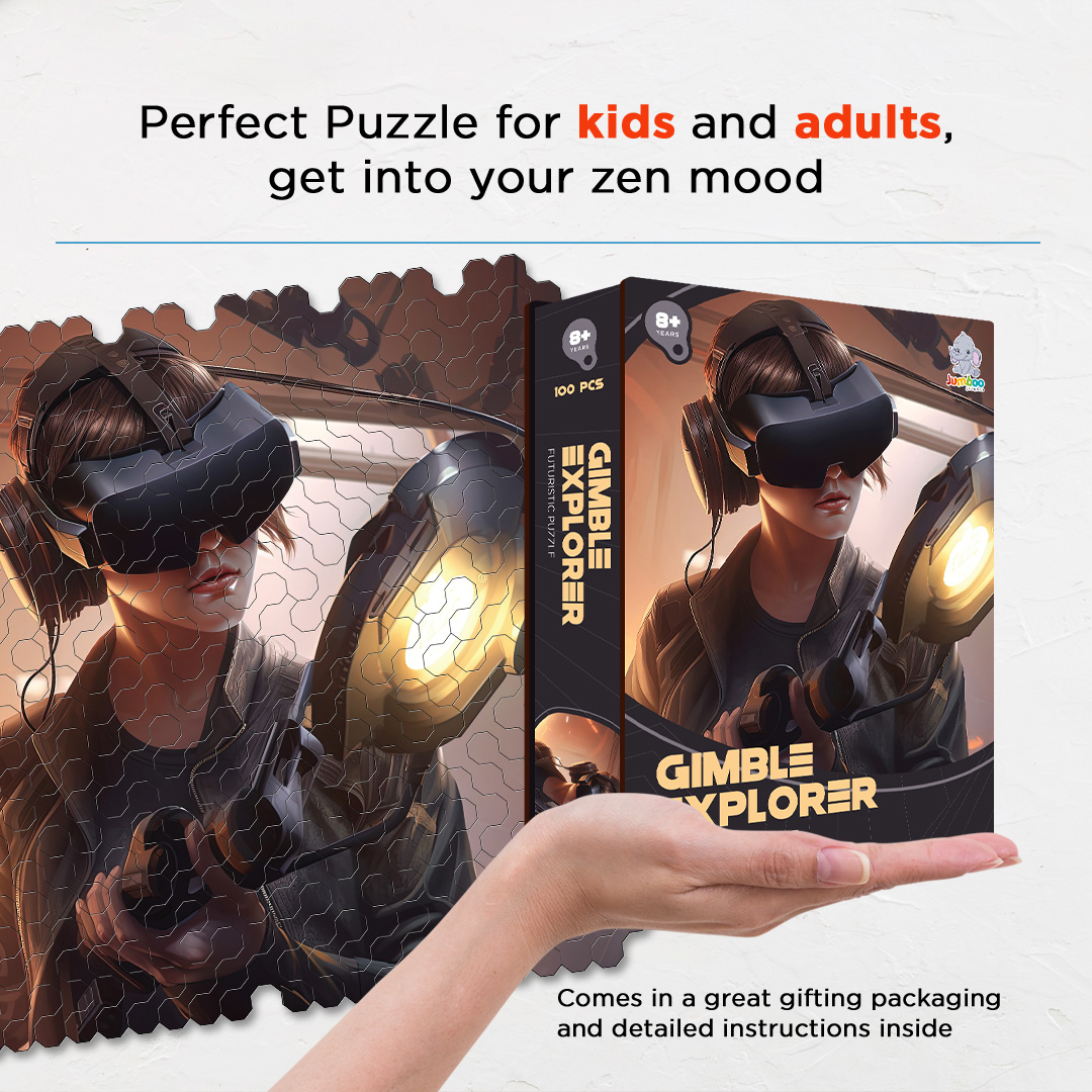 Gimble Explorer a futuristic new age Octagon combined shape jigsaw puzzle