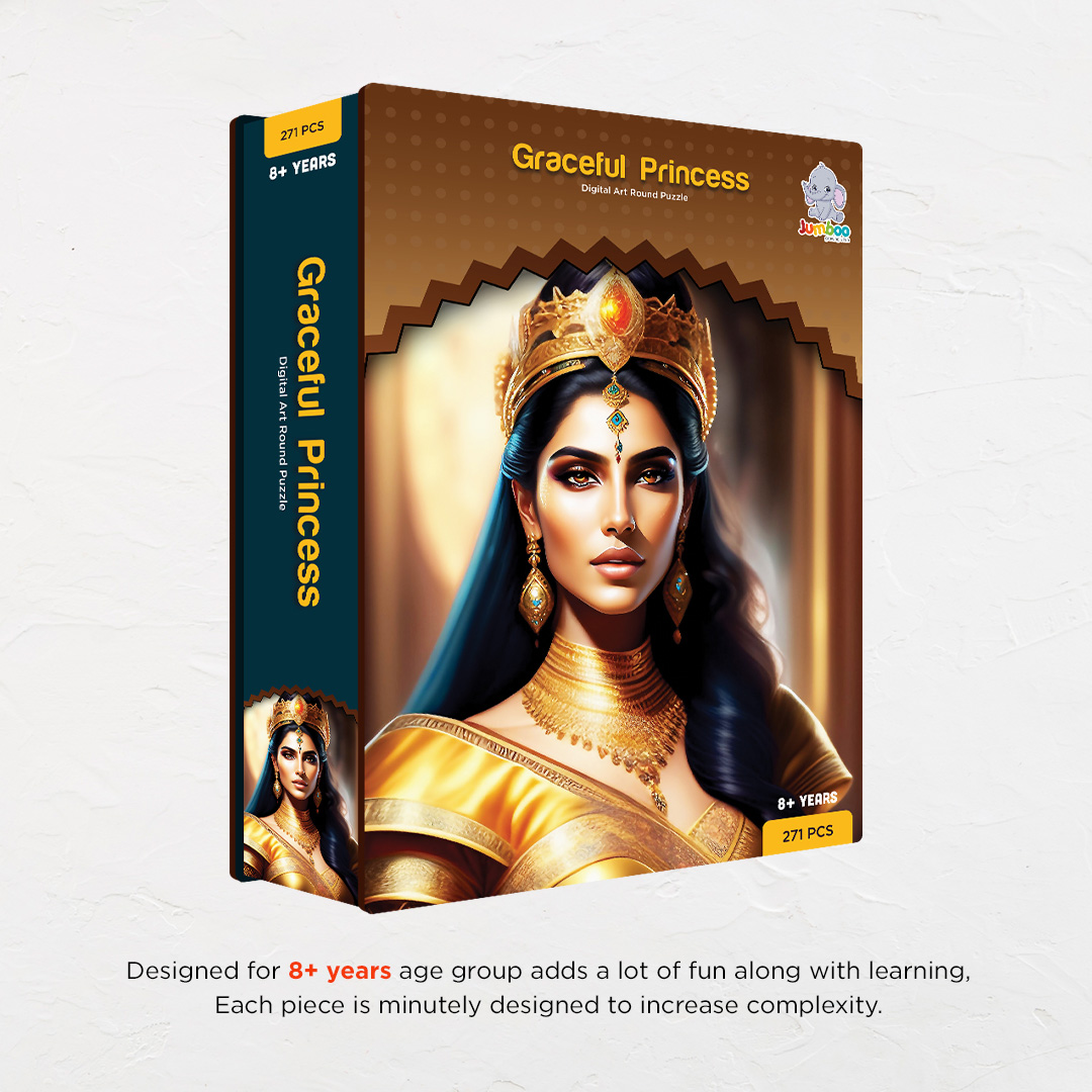 Graceful Princess digital art puzzle for kids and adults a creative art base puzzle