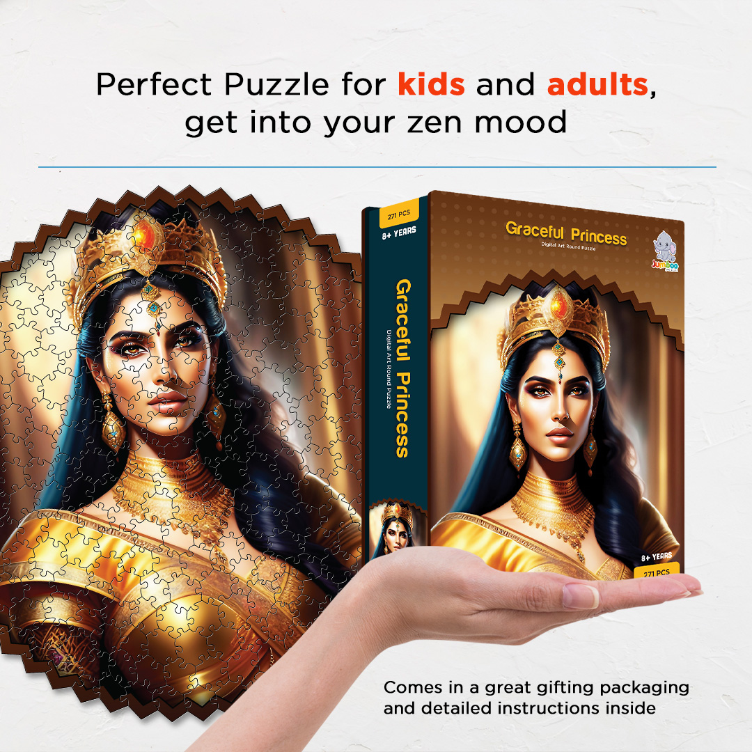 Graceful Princess digital art puzzle for kids and adults a creative art base puzzle