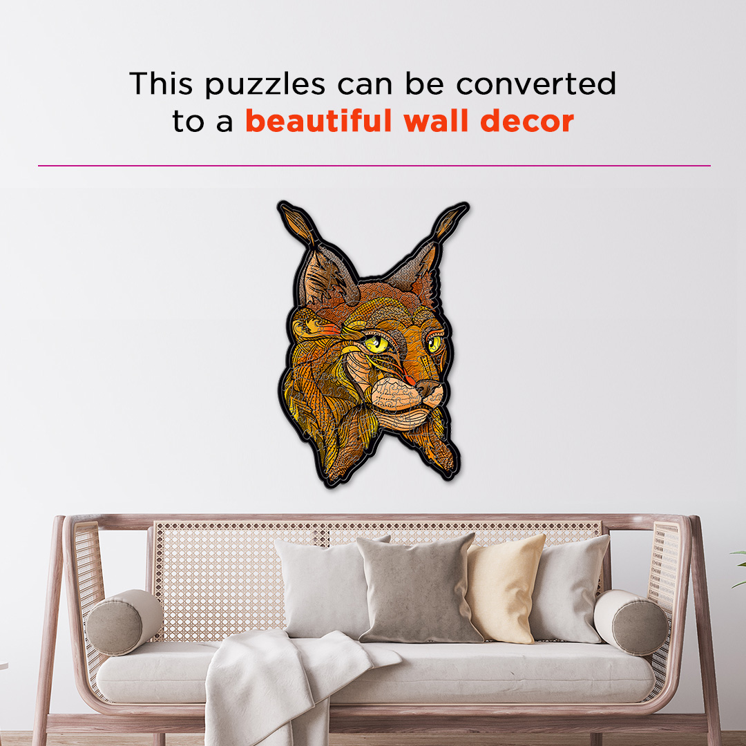 Greek Lynx creative jigsaw puzzle for kids and adults includes different custom shapes