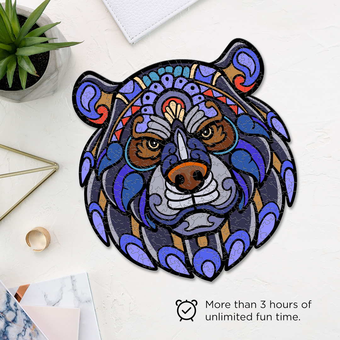 Grizzly Bear Ornamental Puzzle designed precisely to bring amazing fun time