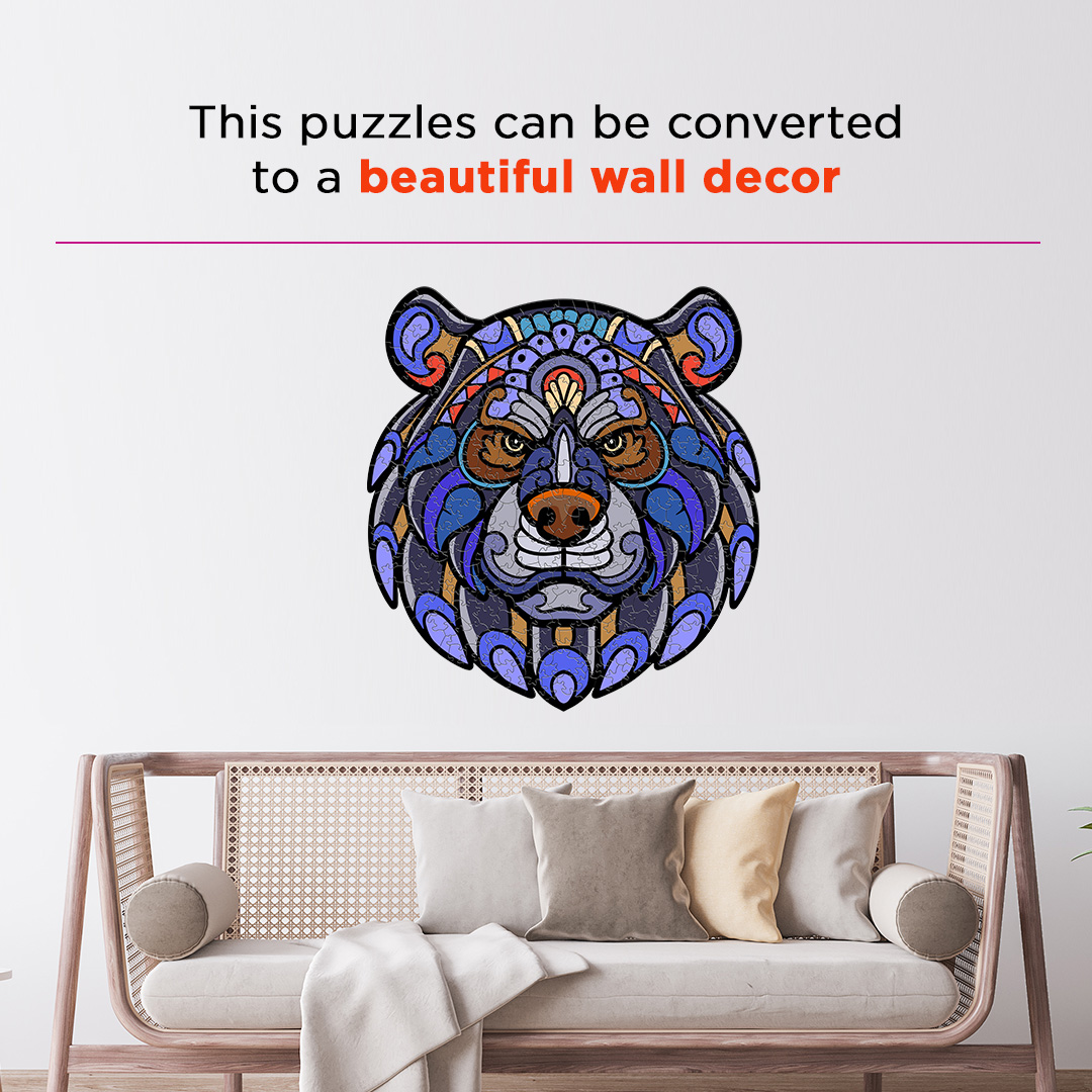 Grizzly Bear Ornamental Puzzle designed precisely to bring amazing fun time
