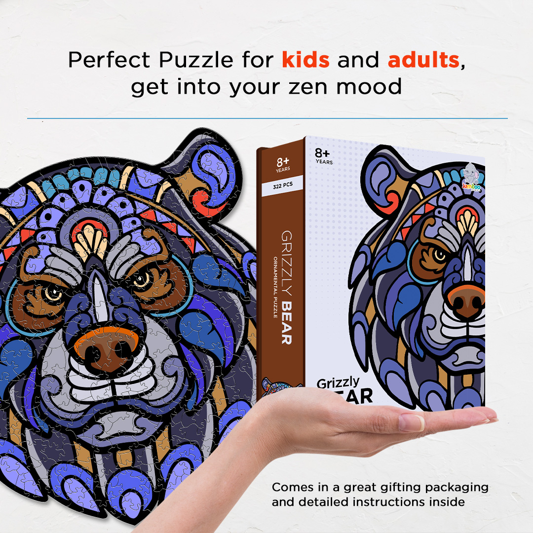Grizzly Bear Ornamental Puzzle designed precisely to bring amazing fun time