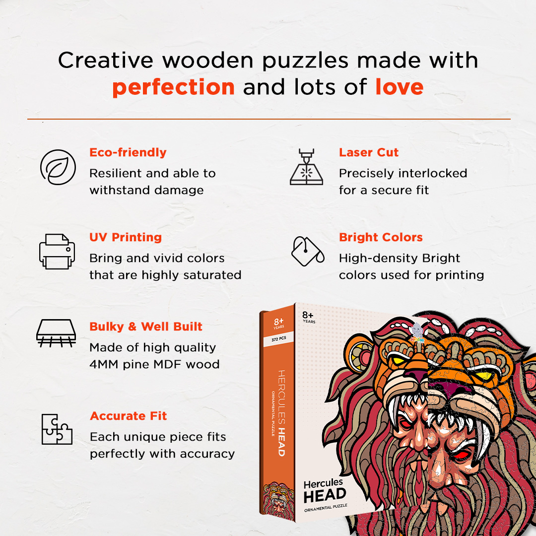 Hercules Head Ornamental Puzzle designed precisely to bring amazing fun time