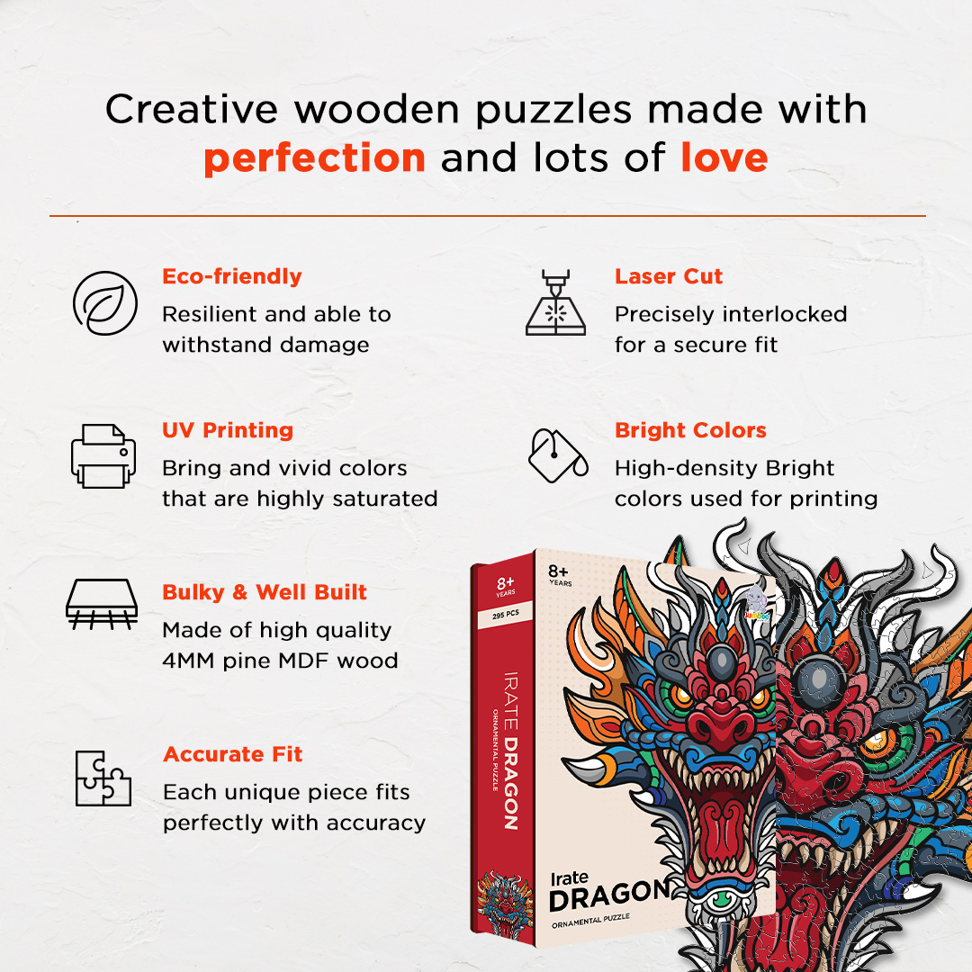 Irate Dragon Ornamental Puzzle designed precisely to bring amazing fun time